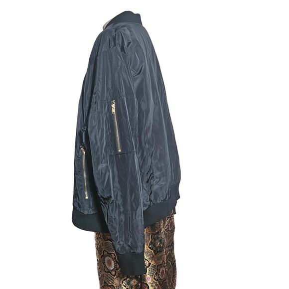 Lane Bryant Black Full Zip Satin Jacket Size 4X - Picture 5 of 5